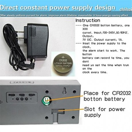 LED Projection Calendar Thermometer Alarms Led Digital Alarm Clock New  